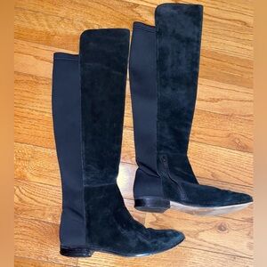 Corso Bomo  Knee-High Women's Black Suede Boots Sz 8M PRELOVED ❤️ Flats